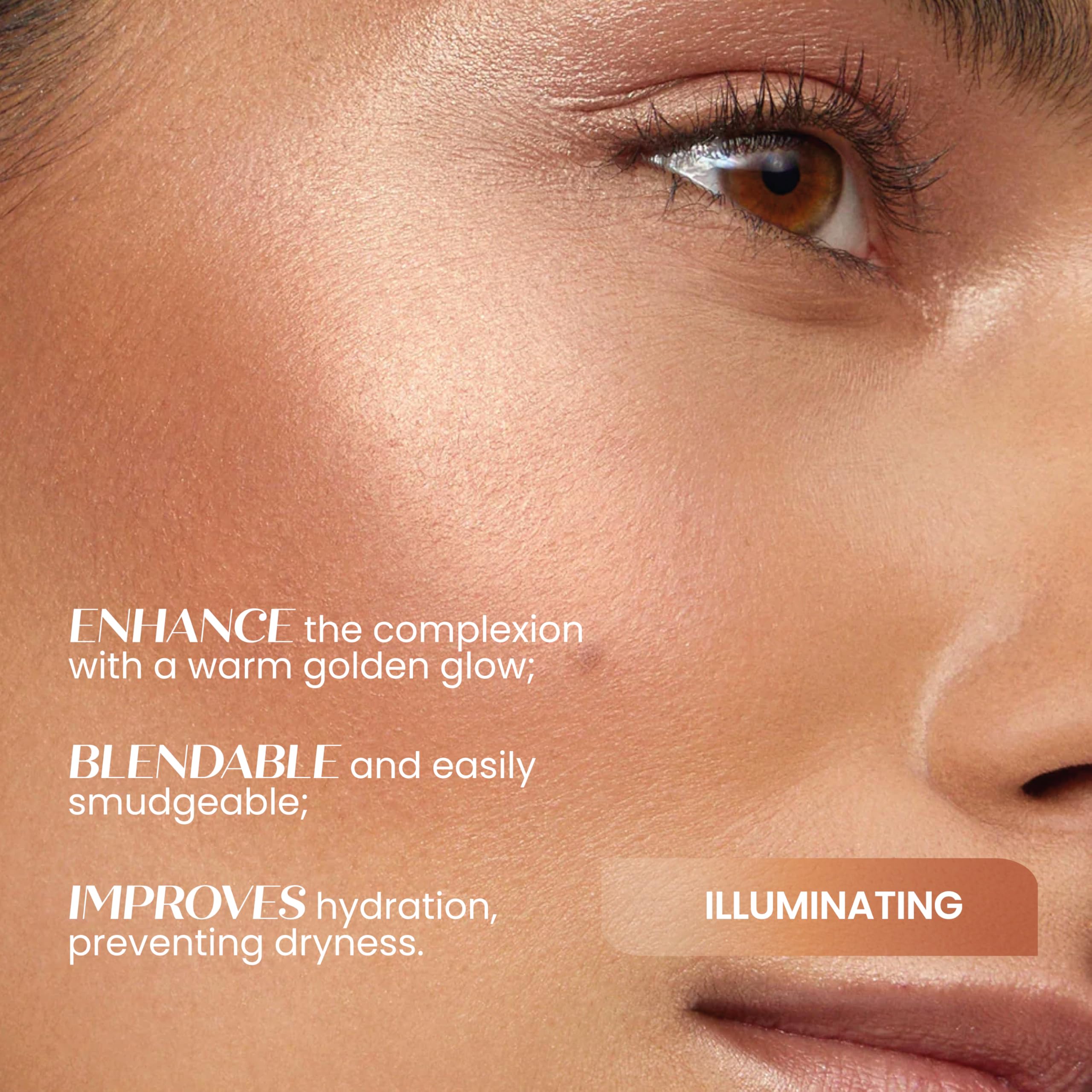 Senso Naturale Nourishing Solid Face Highlighter for Contouring Contour Stick with Shea Butter, Murumuru - Image 2