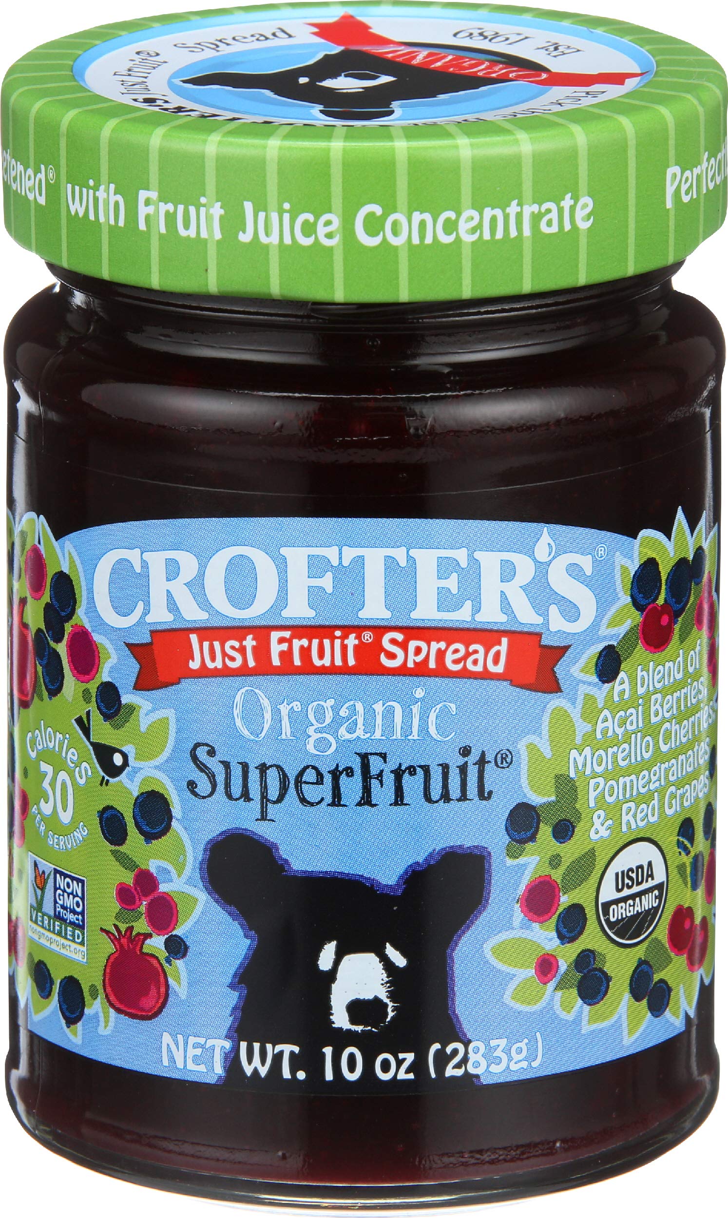 Crofters Organic Superfruit Just Fruit Spread, 10 Oz Jar
