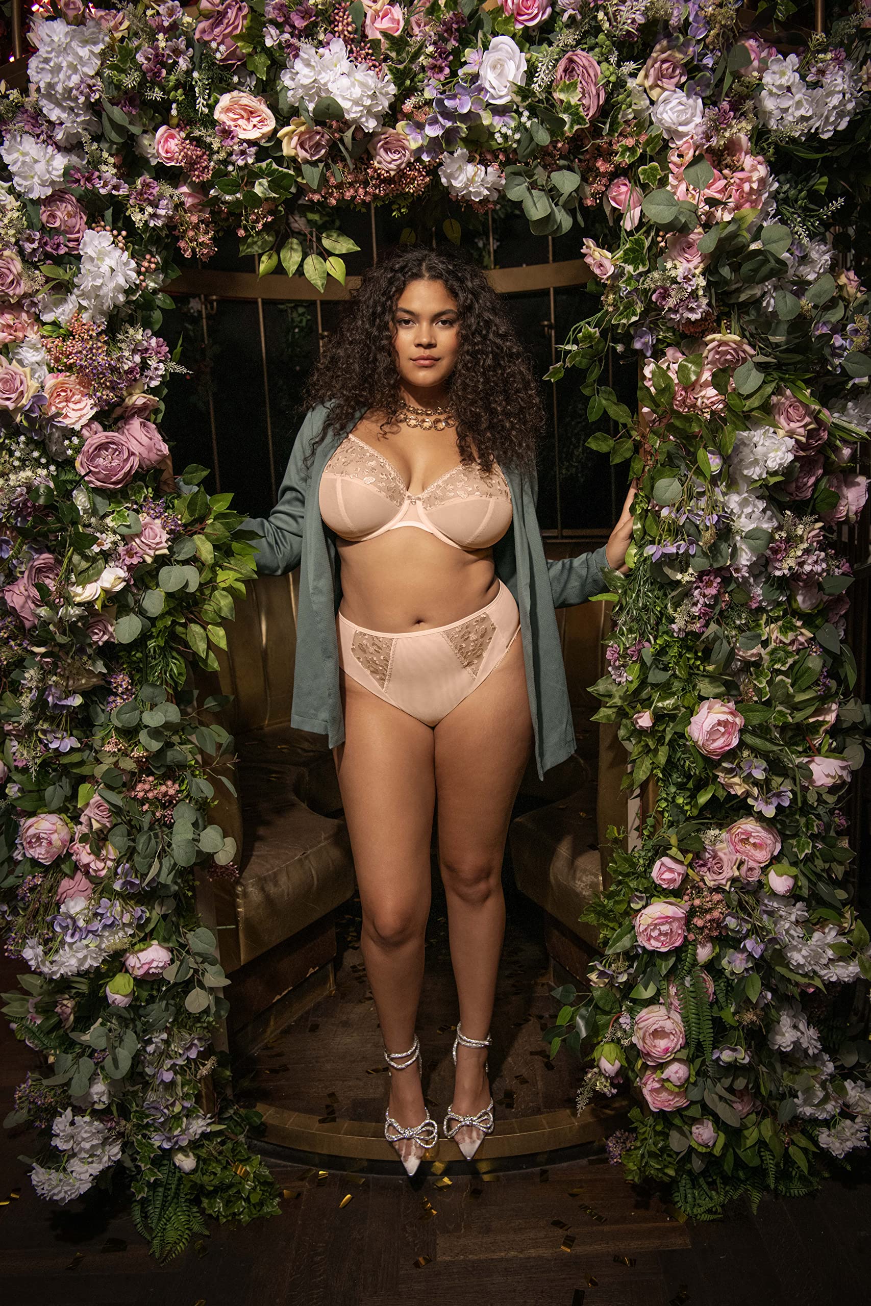 Elomi Namrah Underwire Plunge Bra Reggiseno con Scollatura a V Donna