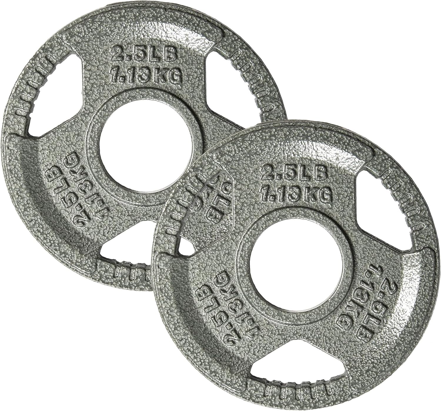 Fitvids Cast Iron 2-Inch Olympic Weight Plate for Strength Training & Weightlifting, Multiple Weights Available