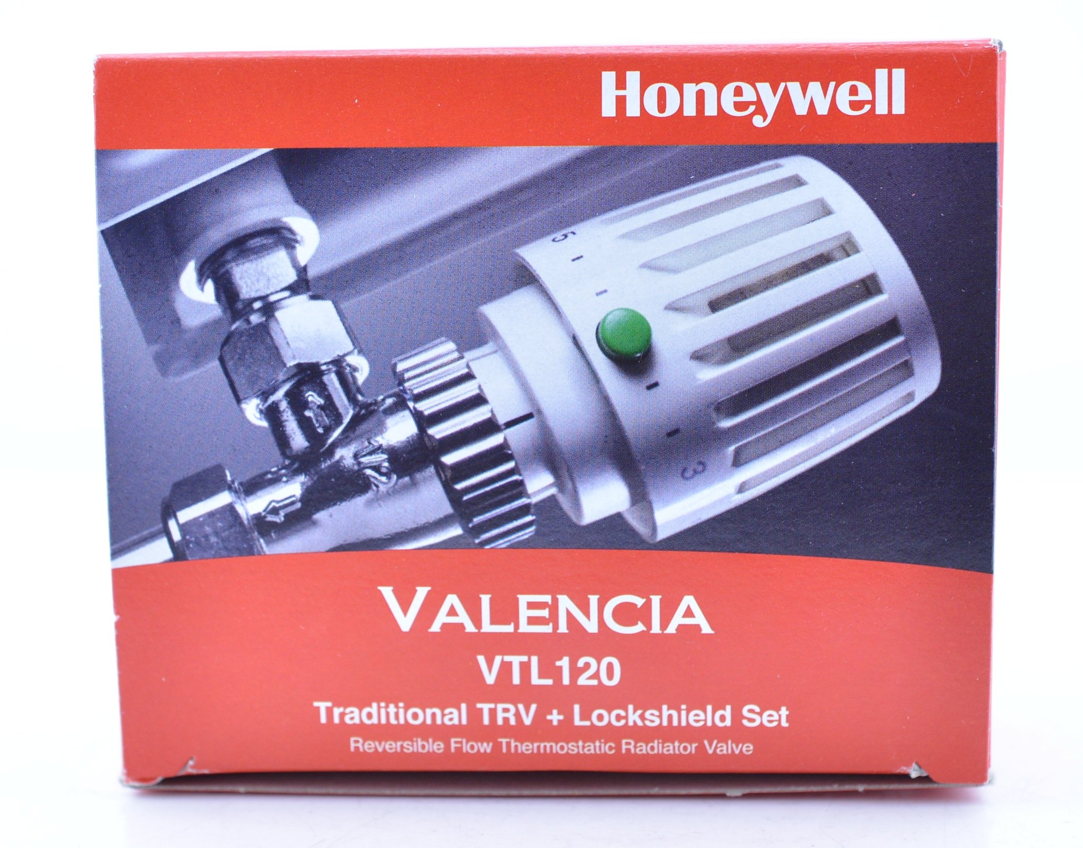 Honeywell Valencia Vtl 120 Traditional Trv + Lockshield Set Reversible Flow Thermostatic Radiator Valve