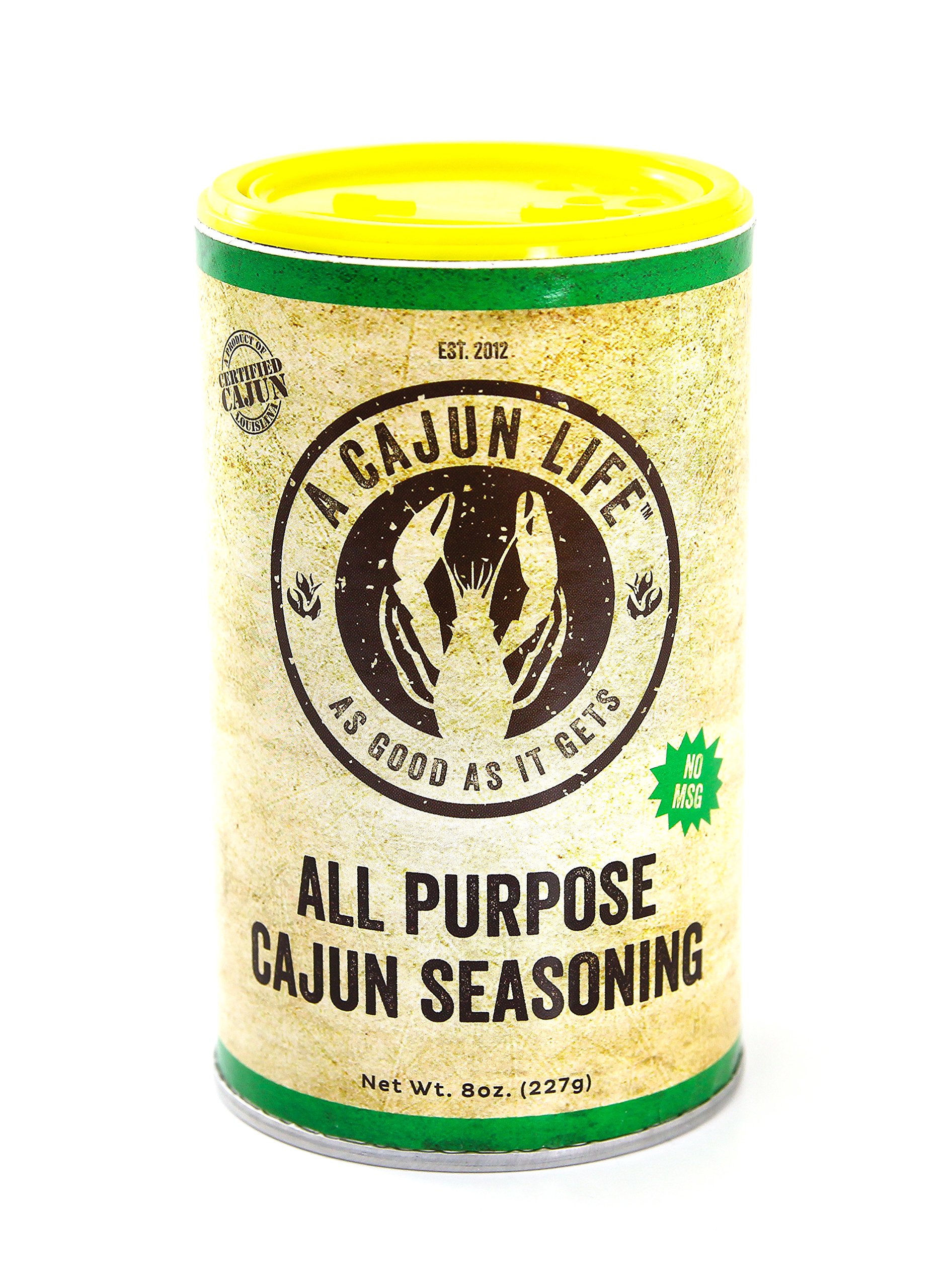 A Cajun Life Original All Purpose Cajun Seasoning | Authentic Certified Cajun and Creole Seasoning Blend, Non-GMO, No MSG, 8oz