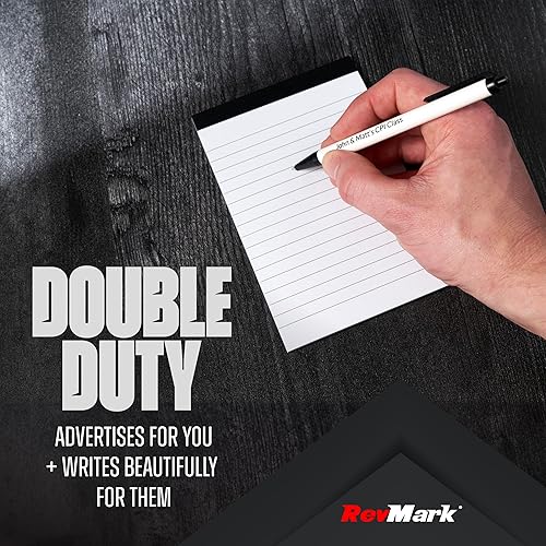 Miniatura 5 de RevMark Bolígrafos personalizados de cuerpo ancho, tinta negra, fabricados en los Estados Unidos, impresos a medida con información de eventos,