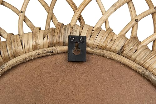 Miniatura 4 de Creative Co-Op Espejo de pared de bambú tejido ovalado