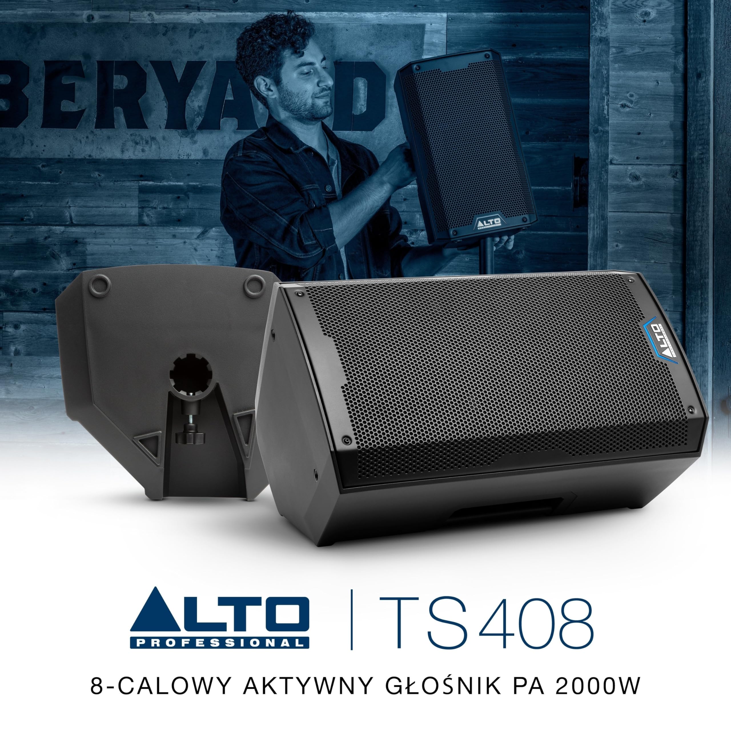 ALTO TS408 2000W 8" Aktywny Głośnik PA | 3‑Kanałowy Mikser, TWS Bluetooth, Łączenie Głośników, DSP i Sterowanie Aplikacją ALTO