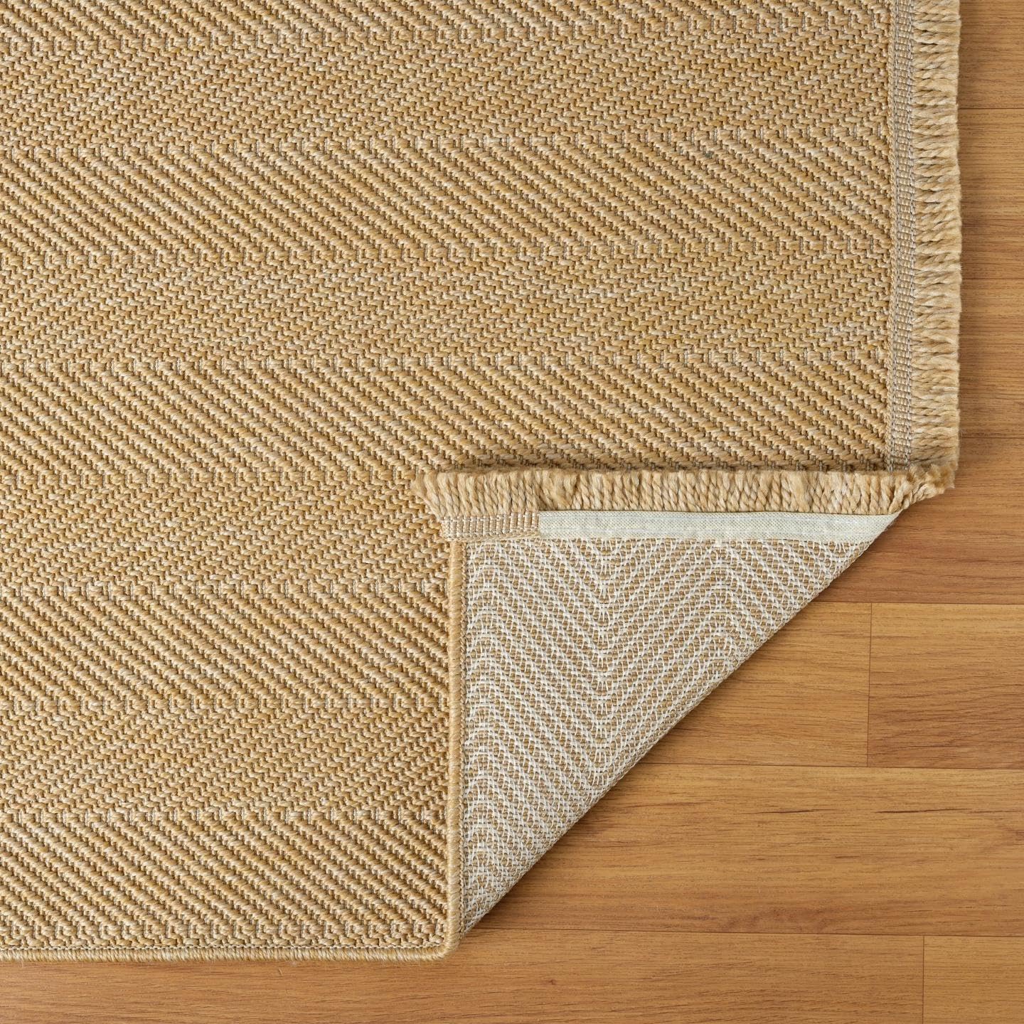 LUXE WEAVERS Modern Zig Zag Textured Jute 8x10 Area Rug, Neutral Carpet