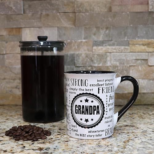 Miniatura 7 de Cottage Creek Taza para abuelos  Taza de café de cerámica de 16 onzas en caja de regalo en blanco y negro, regalos para los nuevos abuelos de los