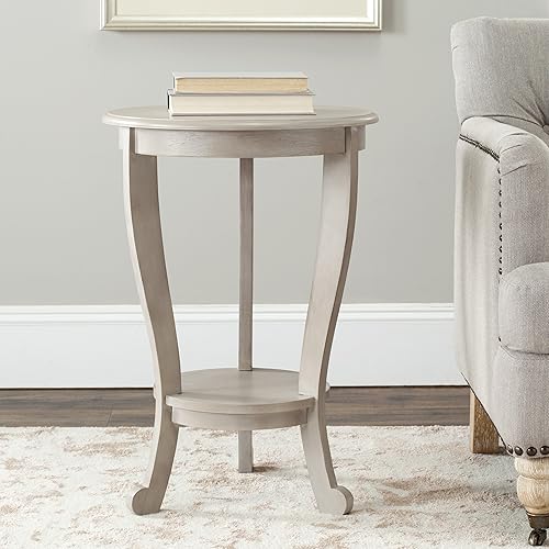 Miniatura 5 de Safavieh American Homes Collection Mary Vintage - Mesa auxiliar con pedestal gris