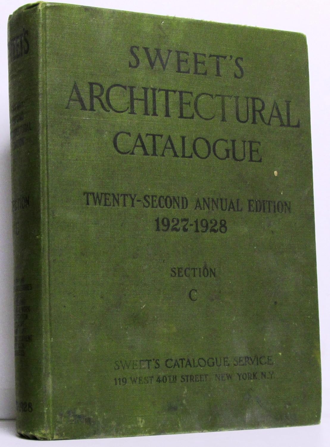 Sweet's Architectural Catalogue. Twenty Second Annual Edition. 1927