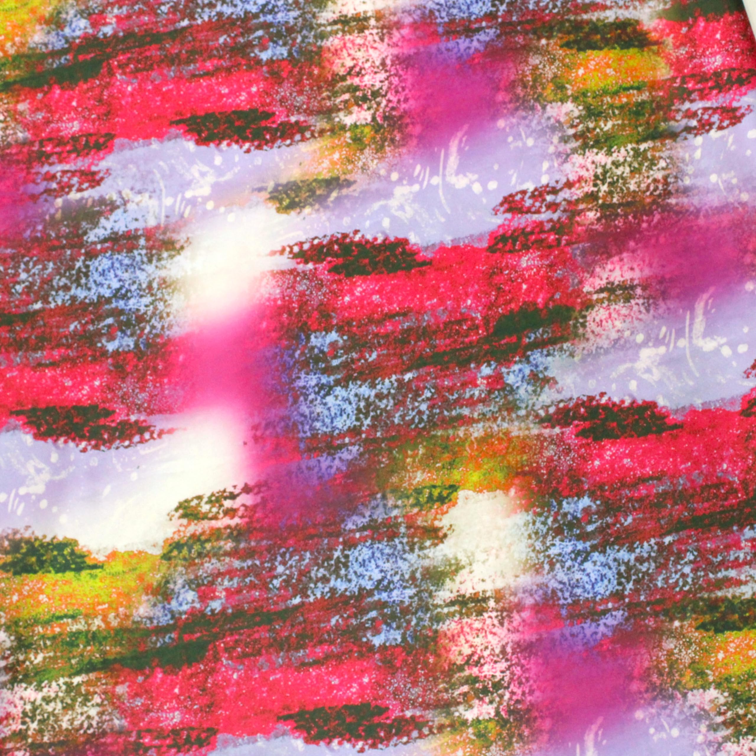 TFG 3 Metre Bundle Premium Japanese Gold Foil Kimono Satin Fabric 55" Wide Soft Dressmaking (Tie Dye Pinks)