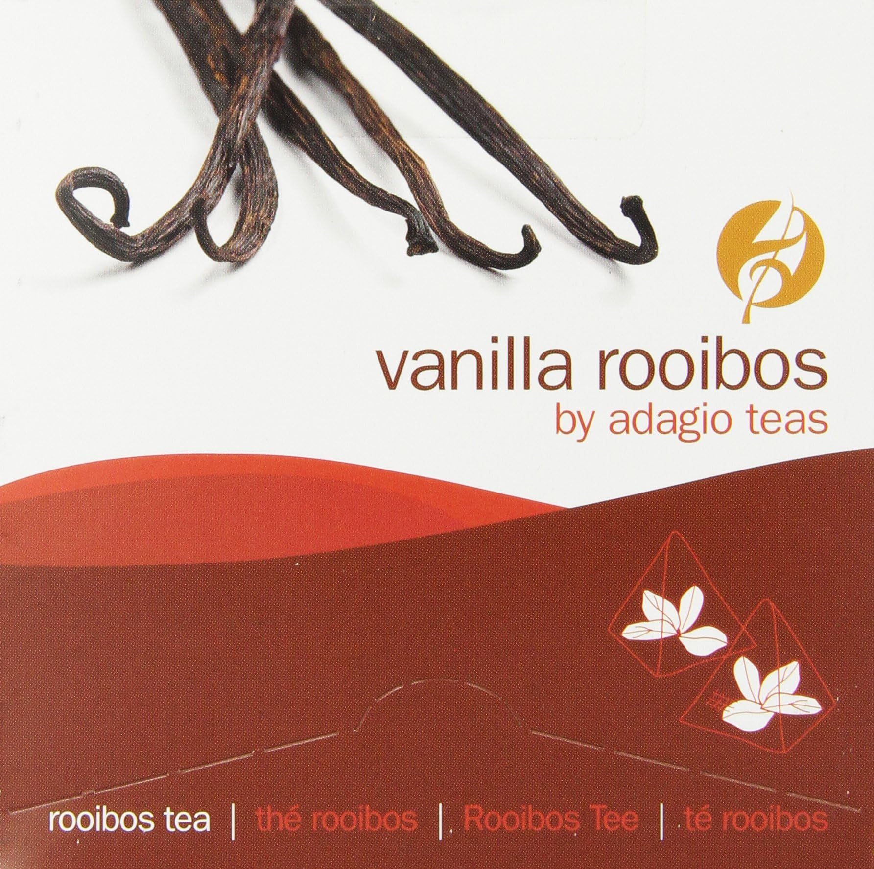 Adagio Teas Gourmet Tea Bags, Vanilla Rooibos, 15 Count