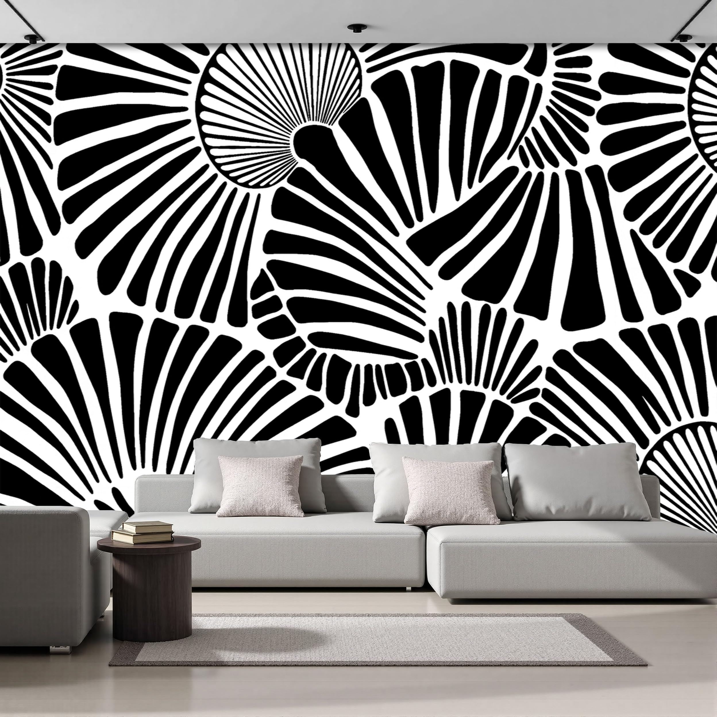 Papier peint panoramique intissé XXL pour agrandir visuellement un salon sombre ou étroit
