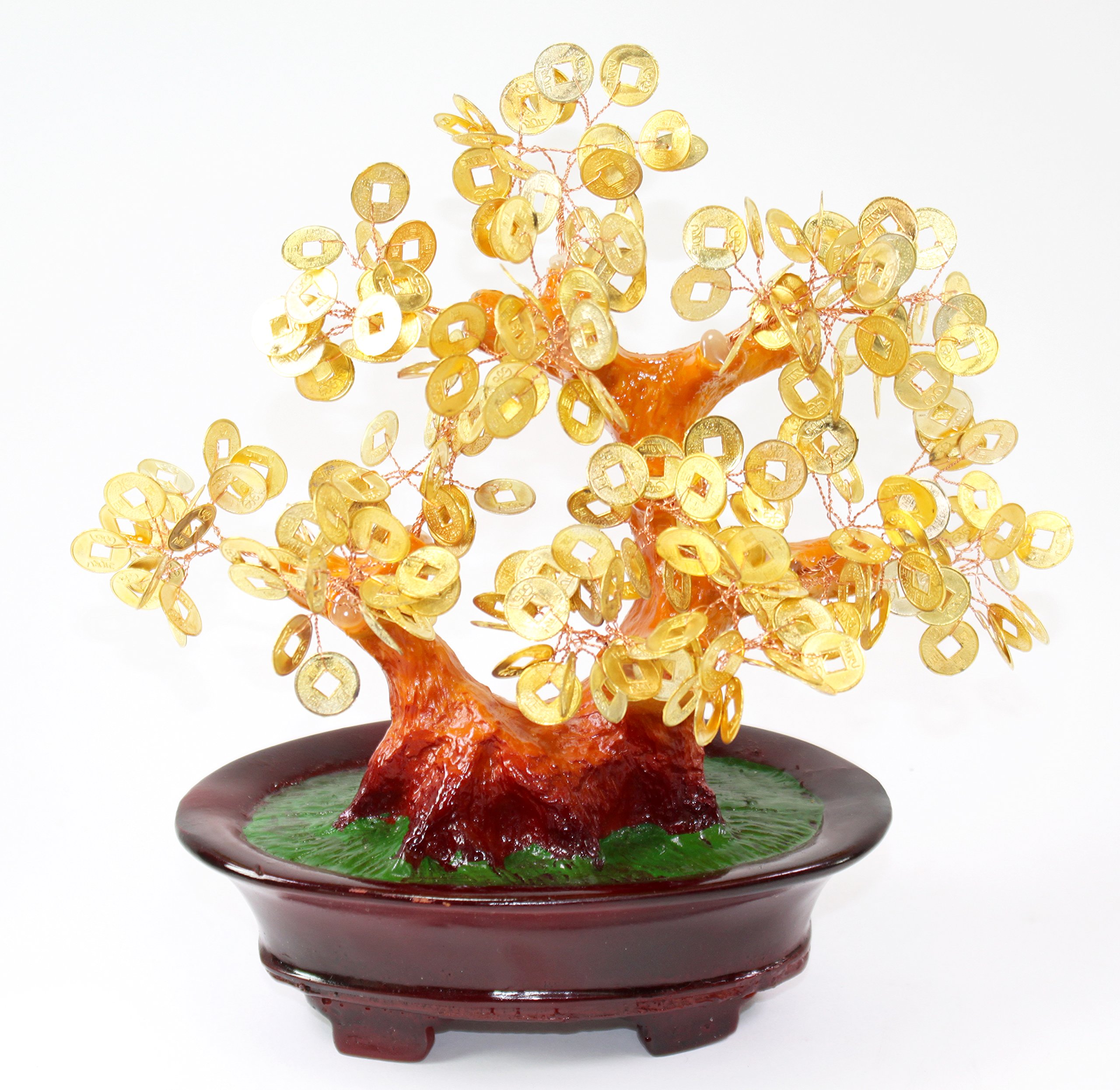 Amazon.co.jp: 風水 ゴールドコイン お金 幸運 木 盆栽 ホームデコ 富 祝福 ギフト (ゴールドコイン TRE105) :  ホーム＆キッチン
