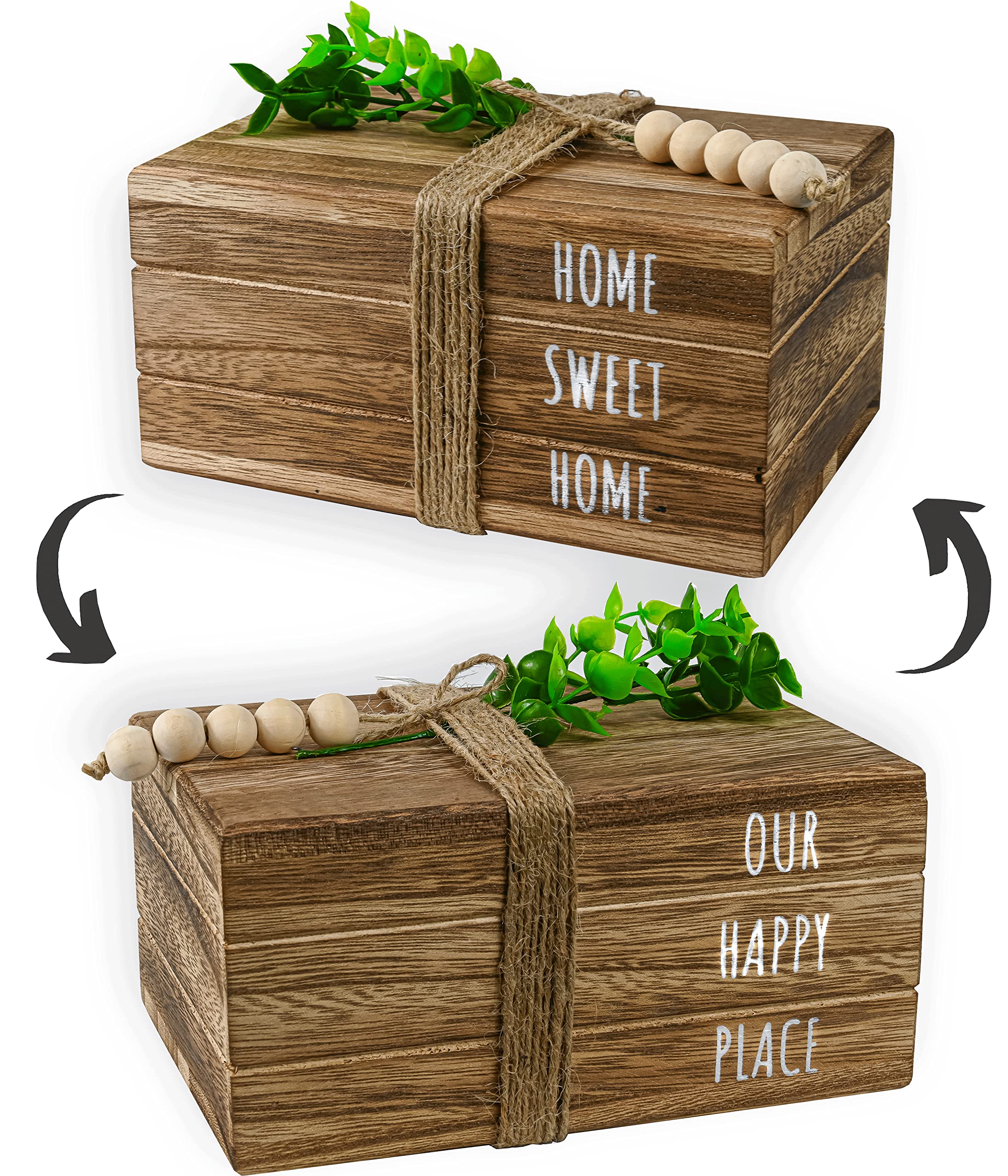 2in1 Decorative Books for Home Decor,Stacked Books for Decor ,Coffee Table Decor, Decor Books,Farmhouse Books, Book Decor, Stacked Books Decor,Fake Table Books,White Fake ,Book Stack Decor (Brown)