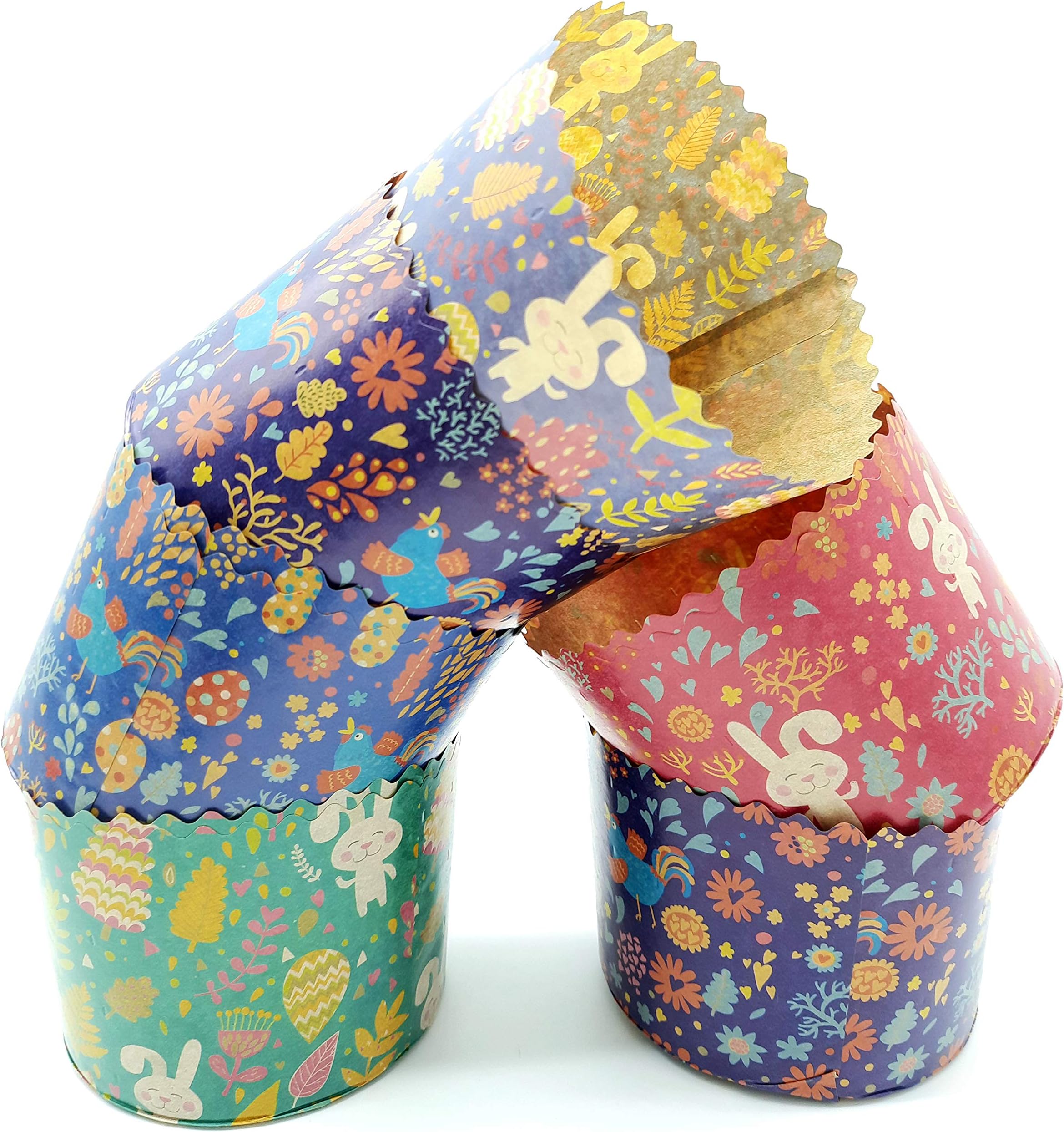 Easter Bread Forms Paska Bread Mold Kulich Paskha Pantone 12pcs 350gr - 3x4″ Pan Stampo Per Pandoro Mold Panettone Paper Molds Baking - Wrapper Panettone Baking Pan Stollen Form Easter Baking Cups