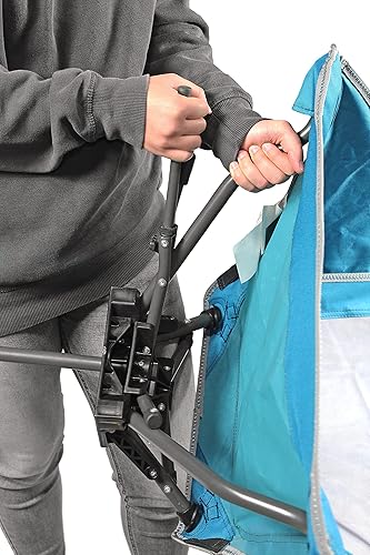 Miniatura 2 de Garden Elements Silla de camping  Silla portátil para exteriores con giro de 360, soporte de respaldo alto, malla de nailon transpirable, marco de