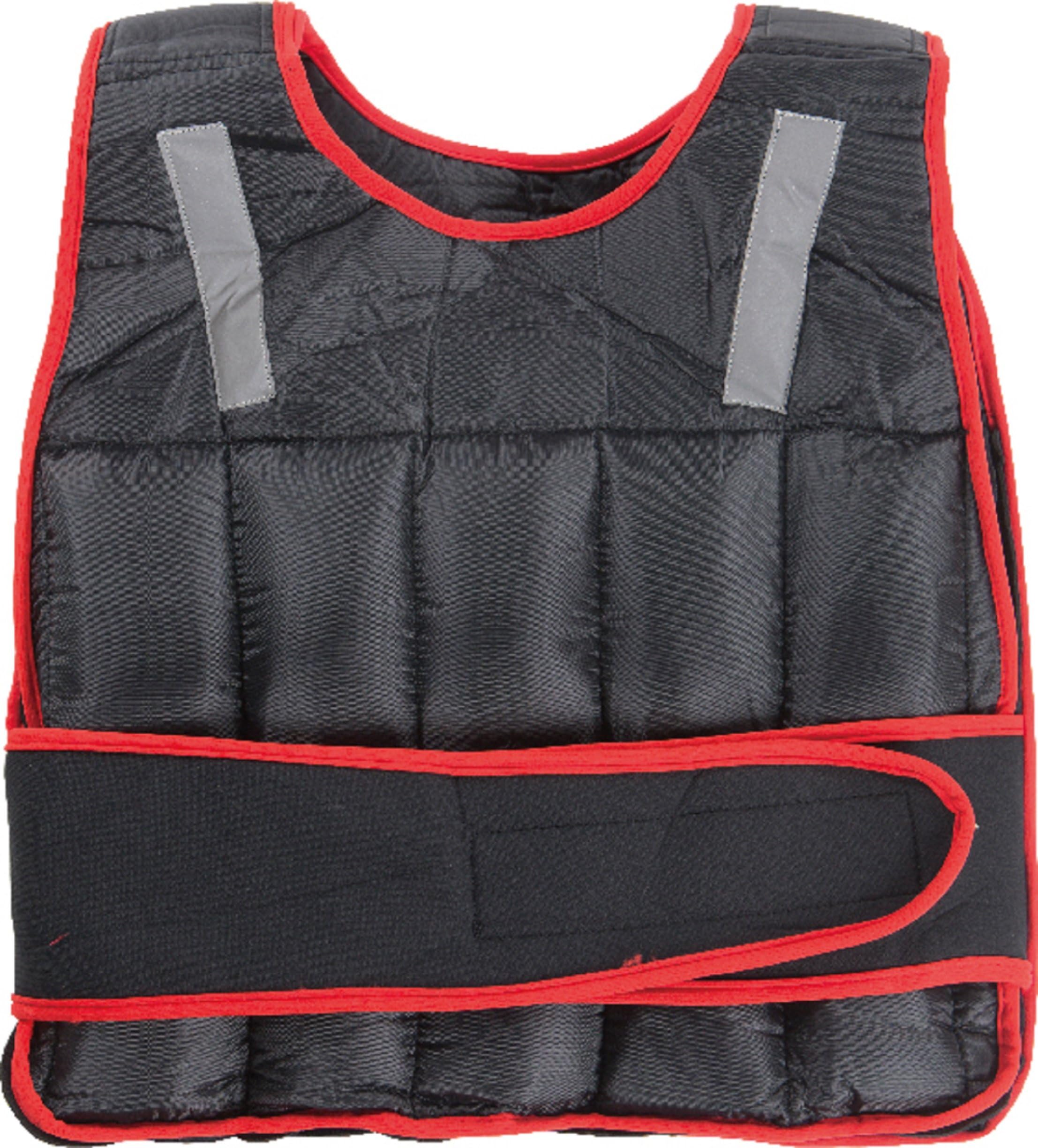 Adjustable Weighted Vest Comfortable Exercise Workout Fitness Black Red weight 10kg