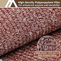 Vista 2 de COSY HOMEER Alfombras de cocina antideslizantes 20x30/20x48 pulgadas Tapete grueso de polipropileno para estar de pie en el hogar, lavable a Rojo