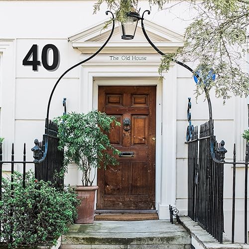 Miniatura 6 de BetLight Números de casa modernos, número de dirección flotante de acero inoxidable de 10 pulgadas de alto para exteriornegronúmero 3