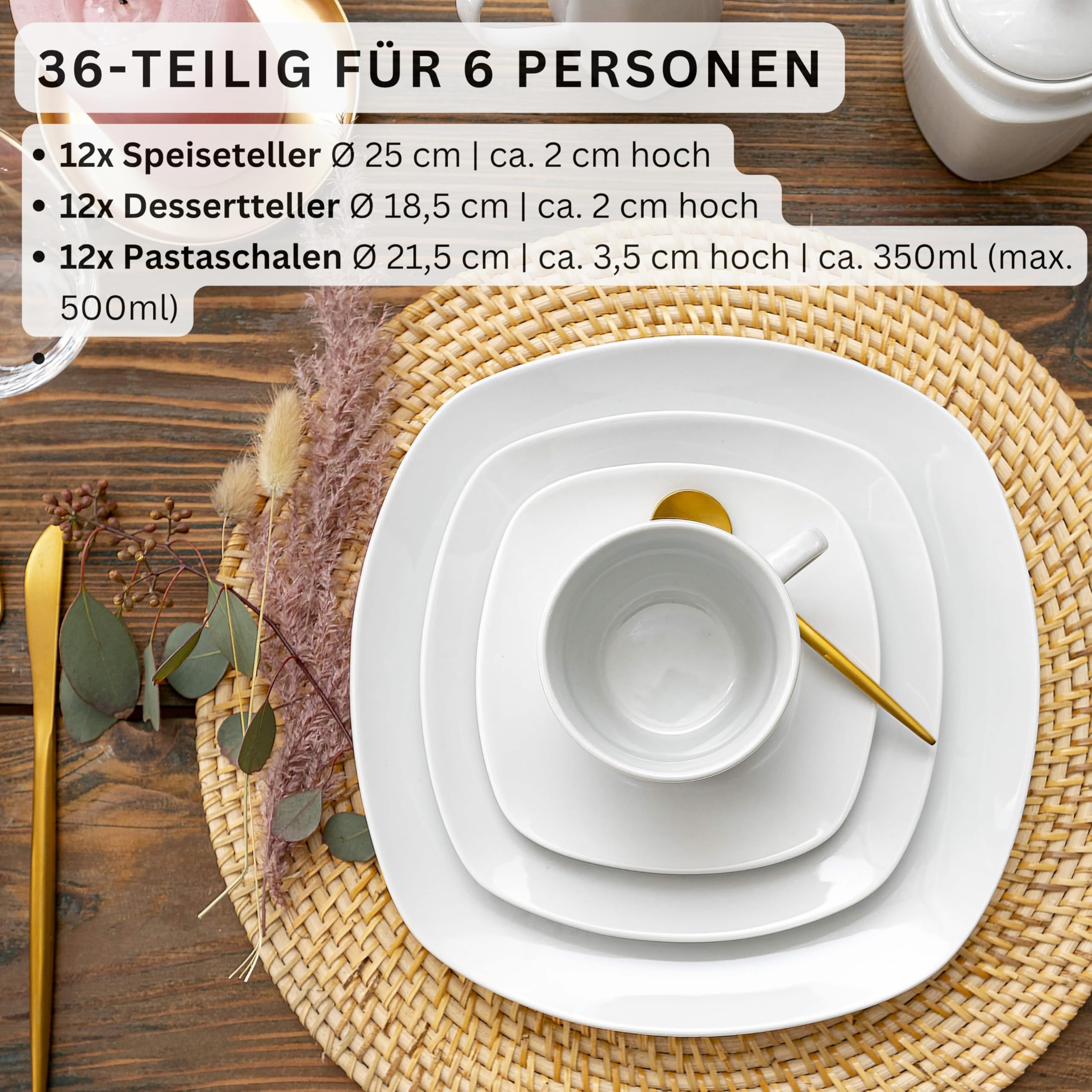 Sänger Tafelservice Bilgola Weiß – Bild 2