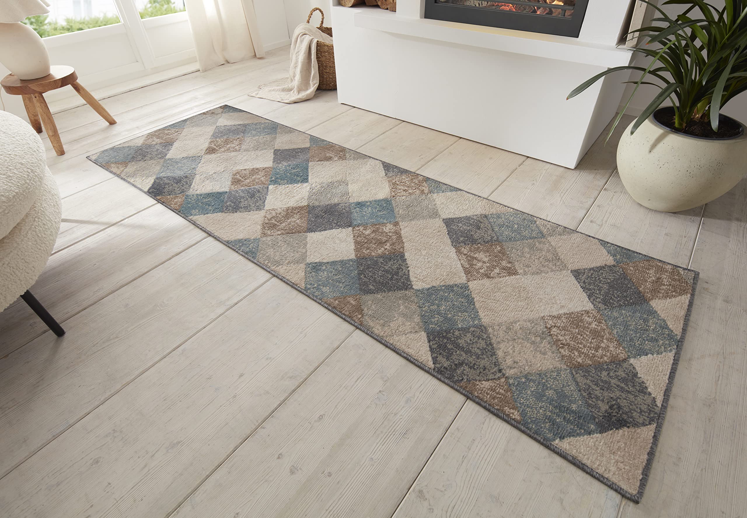 Hanse Home Terrain Designer Shortpile Rug Bakke – Geometric Design - 80X200 Cm