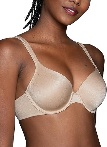 Vanity Fair Women's Perfect T-Shirt Bra, Body Shine Full Coverage, Lightly Lined Cups up to DD