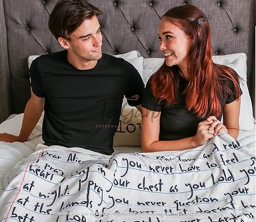 Miniatura 4 de Manta personalizada con letras de vellón, regalo de amor personalizado para mi hija, hijo de parte de mamá, manta de letras escritas a mano para mi