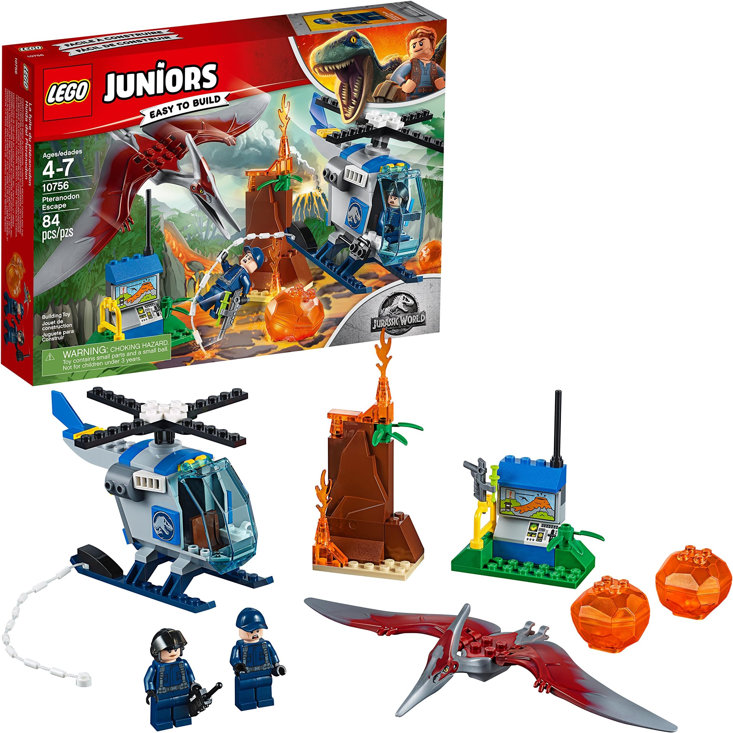 Lego Juniors/4+ Jurassic World Pteranodon Escape 10756 Building Kit (84 Piece)