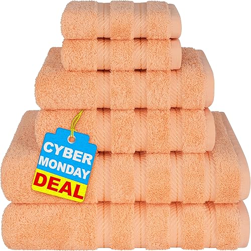 Miniatura 561 de American Soft Linen - Juego de 4 toallas de baño, 100% de algodón turco de 27 x 54 pulgadas, toallas de baño extragrandes, toallas para ducha