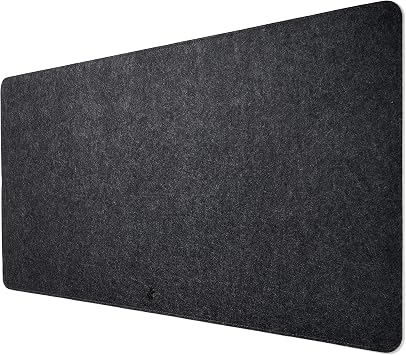 AnubisGX Premium Felt Mouse Pad Black Extended 36x12 | 24 Color/Size/Quantity Options | Superior Stitched Wool Office XL Desk Pad with Anti-Slip Base | Large Minimalist Computer Keyboard Mat
