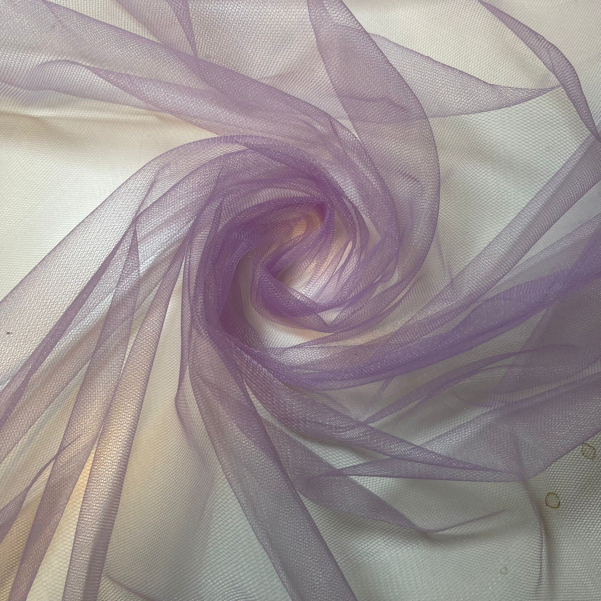 *Clearence*Wedding Arch MESH NET Fabric Sash Bows Wedding Table Runner (150cm Wide) by The Meter (Lilac, 1 Meter)