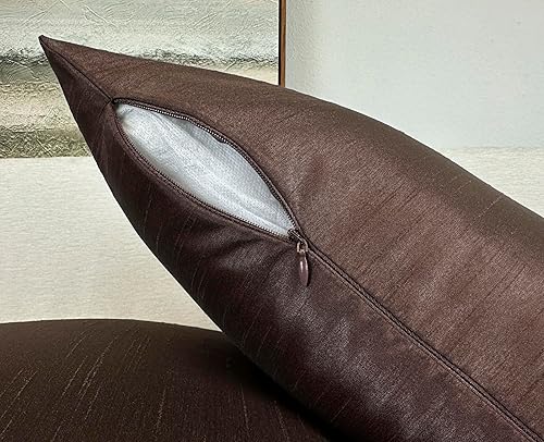 Vista 218 de Aiking Home - Funda de almohada de seda sintética, cierre de cremallera, juego de 2