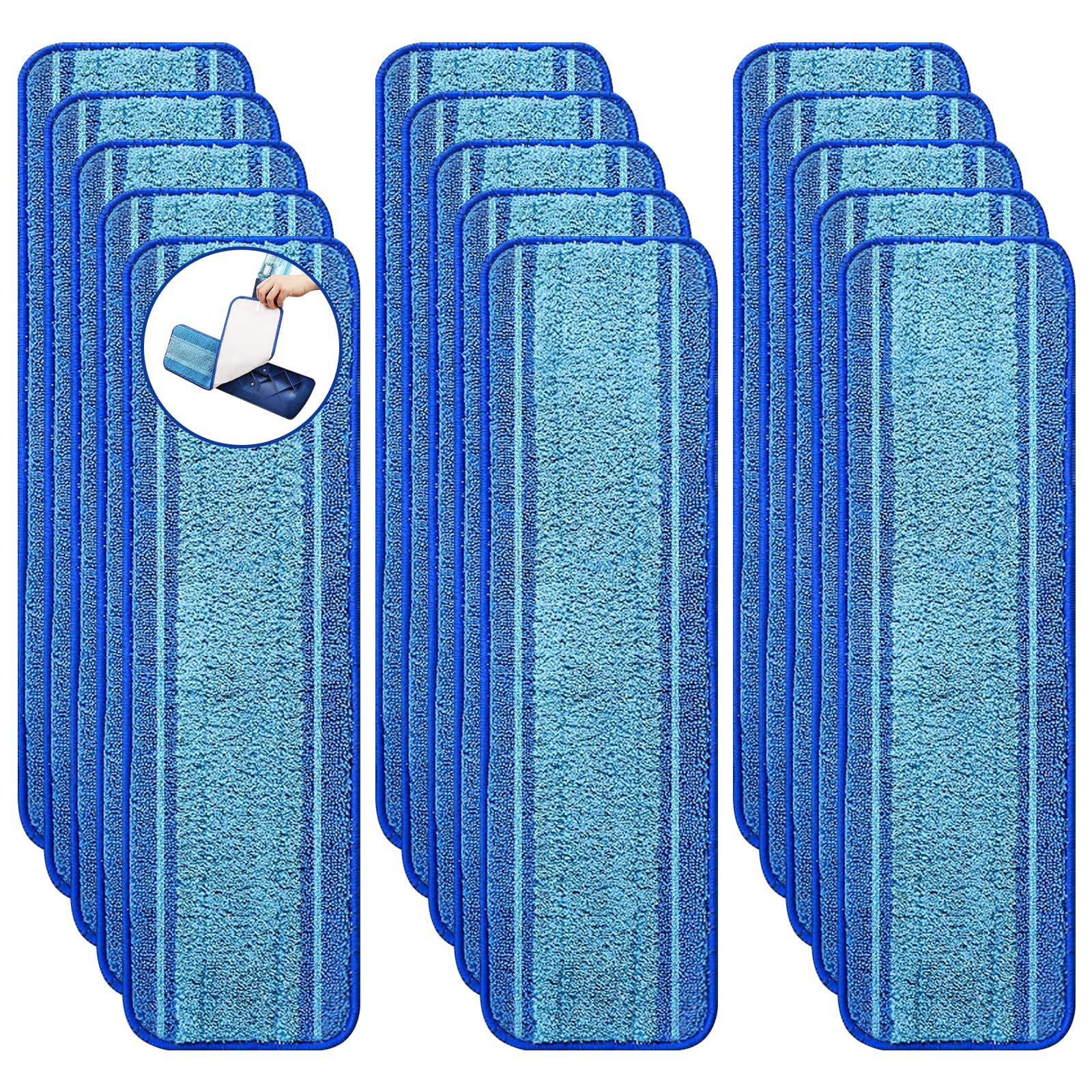 BYOFI 15-pack microfiber mop pads for Bona mops