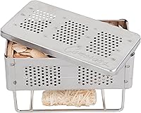 Vista 8 de Camerons The Flip - Caja profesional para ahumadores calientes y fríos, caja de humo patentada para parrilla de gas o carbón con Firestarters