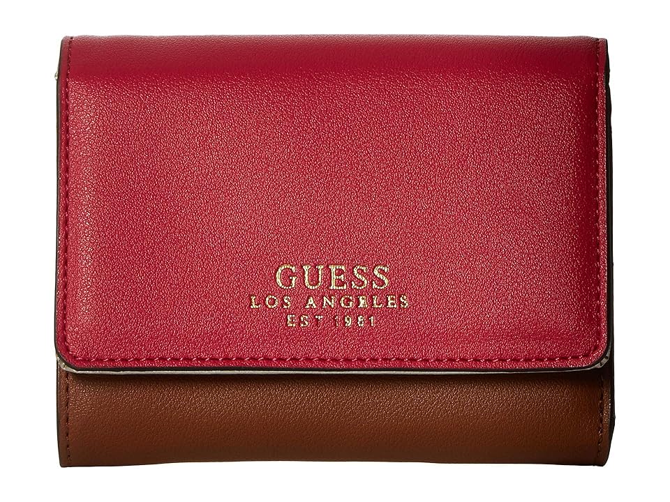 

GUESS Ella SLG Small Trifold (Fuchsia) Wallet Handbags, Pink