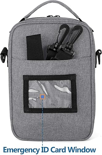 Miniatura 7 de CURMIO Insulin Cooler - Funda de viaje de doble capa, bolsa de almacenamiento de suministros para diabéticos con bolsas desmontables para bolígrafos