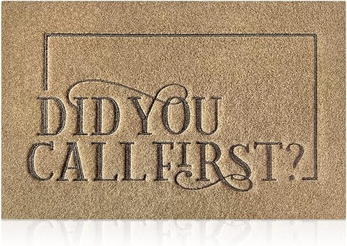 Divertidos tapetes de bienvenida para puerta delantera, interiores y exteriores, entrada a casa con parte trasera de goma antideslizante Llamaste el