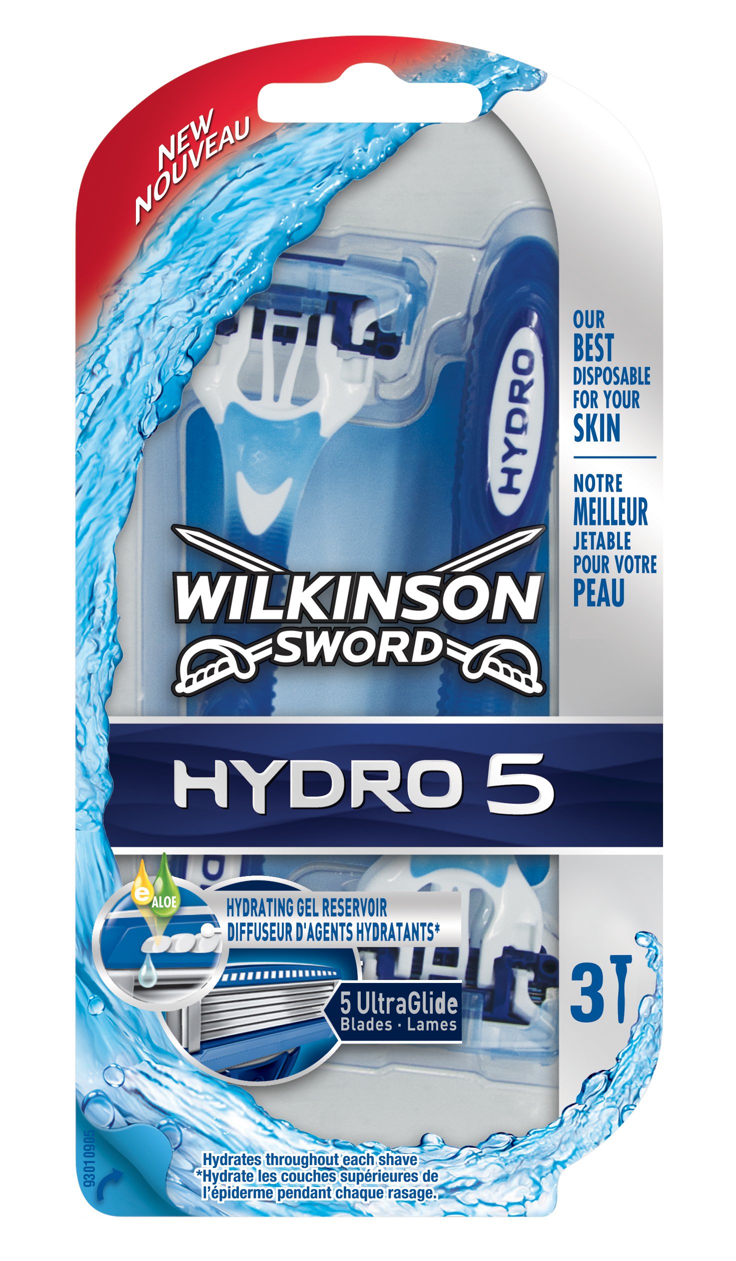 Rasoio + 8 Lamette Wilkinson Sword Hydro5 (5+1) Protezione Pelle