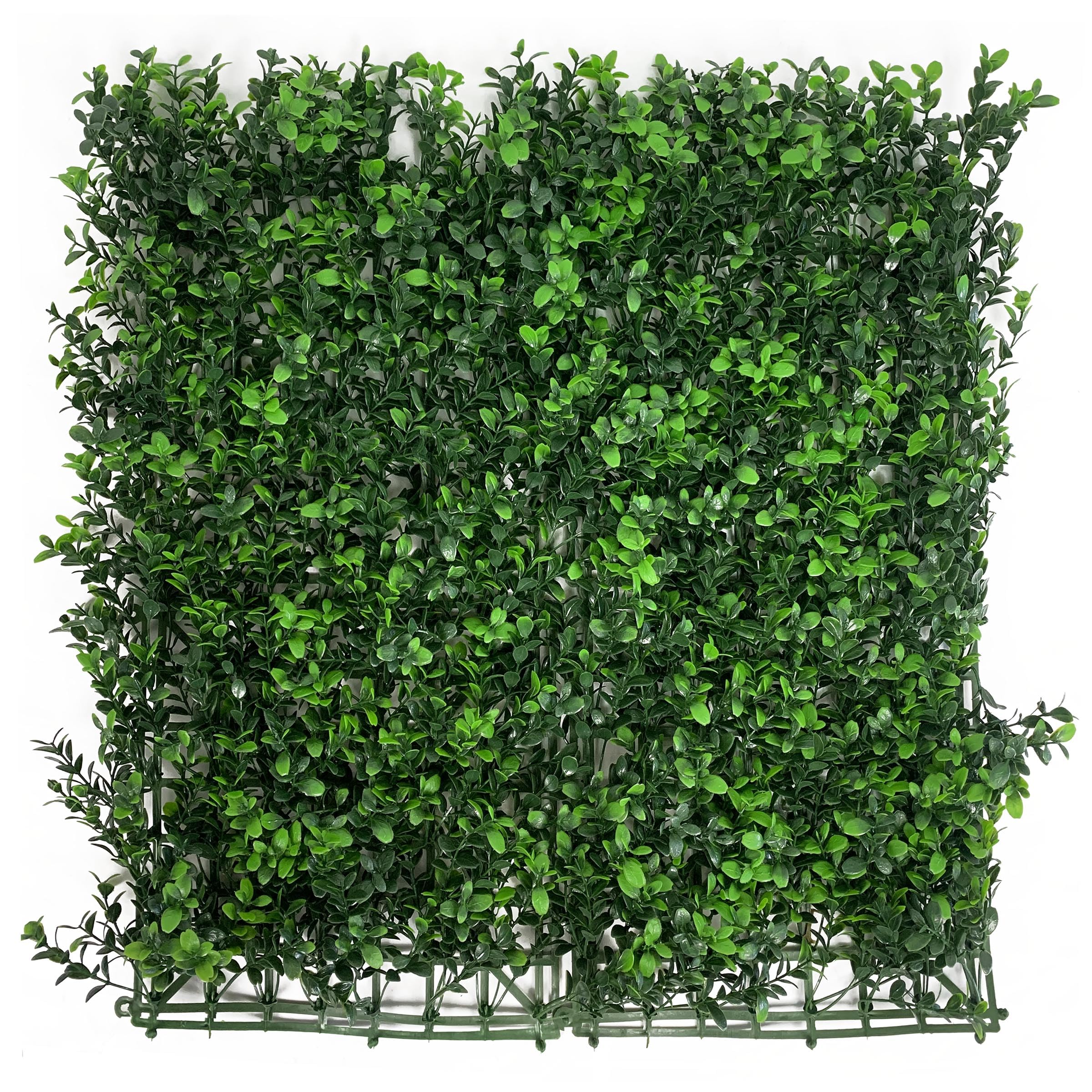 TIENDA EURASIA – Jardin Vertical Artificial | para Decoración de Pared en Interior y Terrazas | 50 x 50 cm | Rejilla de Plástico | Natural y Fácil de Instalar | Decorar Hogar y Jardín (Verde)