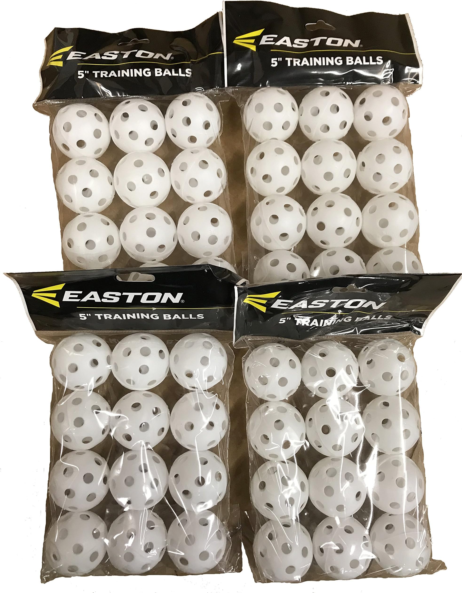 CloseoutBats Easton 5 inch Golf Ball Size Plastic Training Balls (4 Dozen Pack)