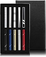 CASSIECA 10PCS Men's Tie Clips Set - Classic Black Gold Blue Silver Red Tie Bars for Regular Ties with Gift Box, Ideal Wedding Business Gift