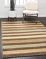 Vista 2 de Unique Loom Fars Collection - Alfombra de área - Monterey (2' 2" x 3' 1" Rectángulo, Marrón/Crema)