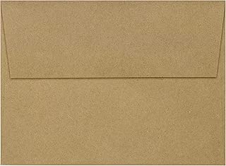 LUXPaper A7 Invitation Envelopes for 5 x 7 Cards in 80 lb. Grocery Bag, Printable Envelopes for Invitations, w/Peel and Press Seal, 50 Pack, Envelope Size 5 1/4 x 7 1/4 (Brown) - coolthings.us