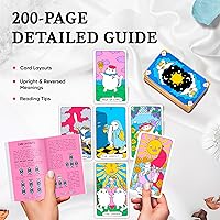 Vista 5 de Wyspell Cat Tarot Cards with Guide Book - Unique 78-Card Tarot Deck - Beginner Friendly - Beautiful & Modern Tarot Decks for Cat Lovers and