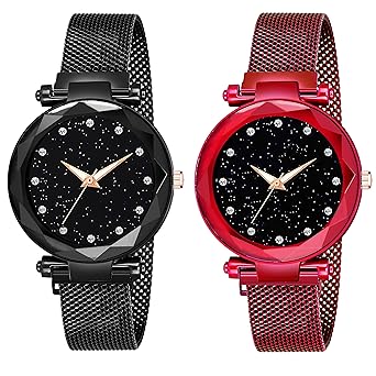 Jiya Creation Branded Metal Strap Stylish Watch Round Dial New Model 2022 Women Watches Girls Watches Girls Watch Quartz Wrist Watches for Women or Girls