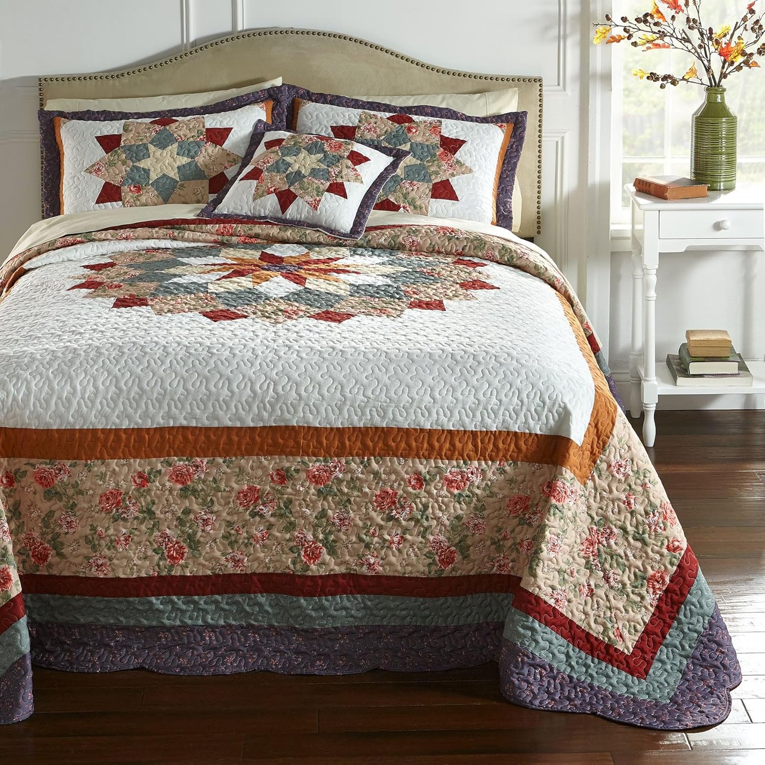 BrylaneHome Virginia Bedspread - King, Multi