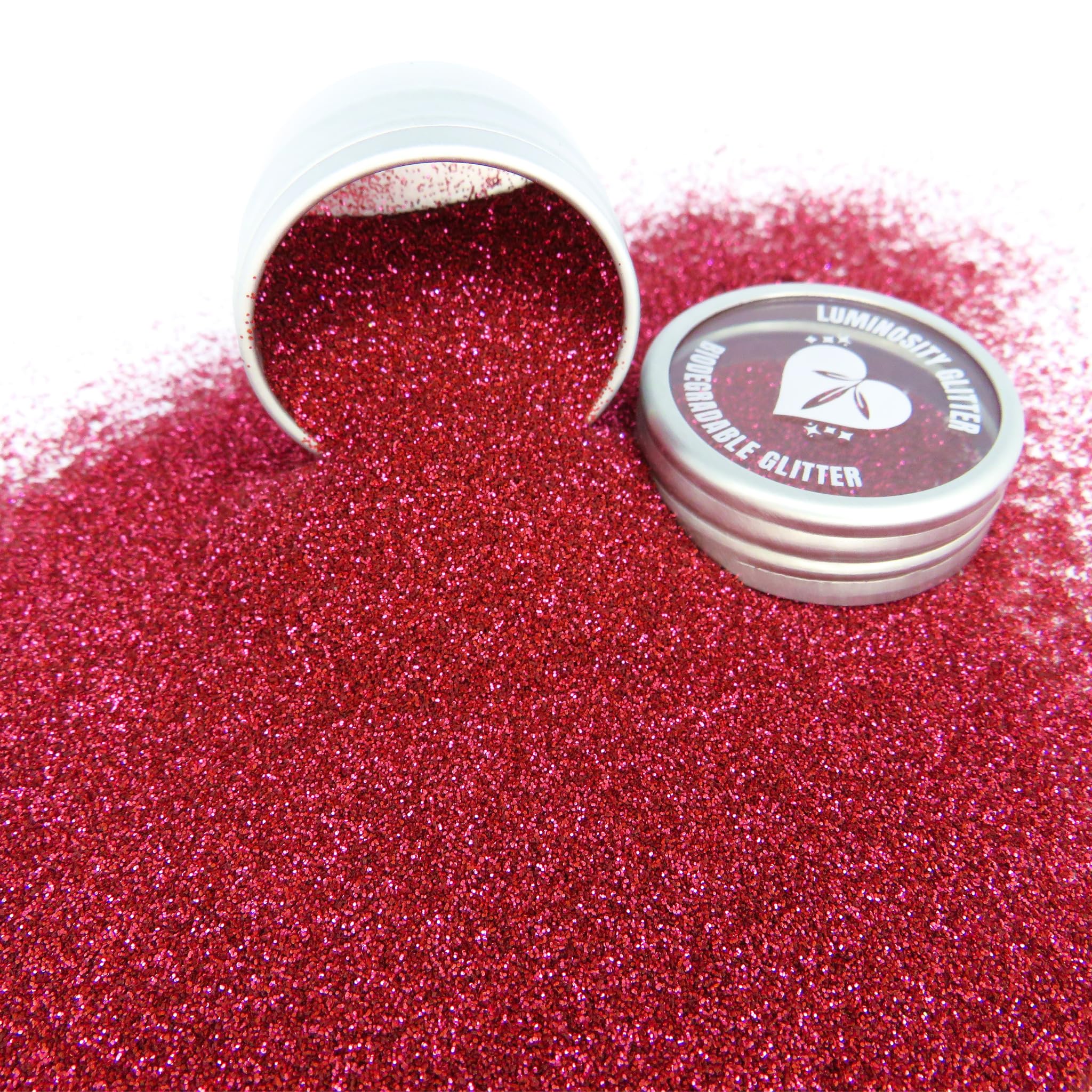 Fine Glitter Makeup - Biodegradable Eco Glitter for Face Body, Hair and Nails - Blush Red Fine - 6 Grams - Image 3