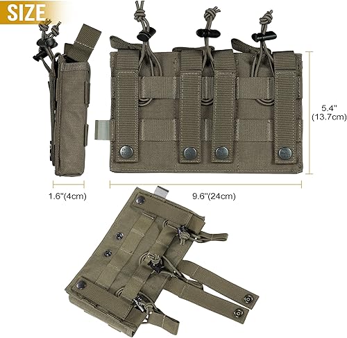 Miniatura 3 de OneTigris MOLLE - Bolsa táctica para revista, triple Mag para M4 M16 Pmag G36 .223REM Stanag Lancer L5 FAB Ultimag Hexmag HX, DD07