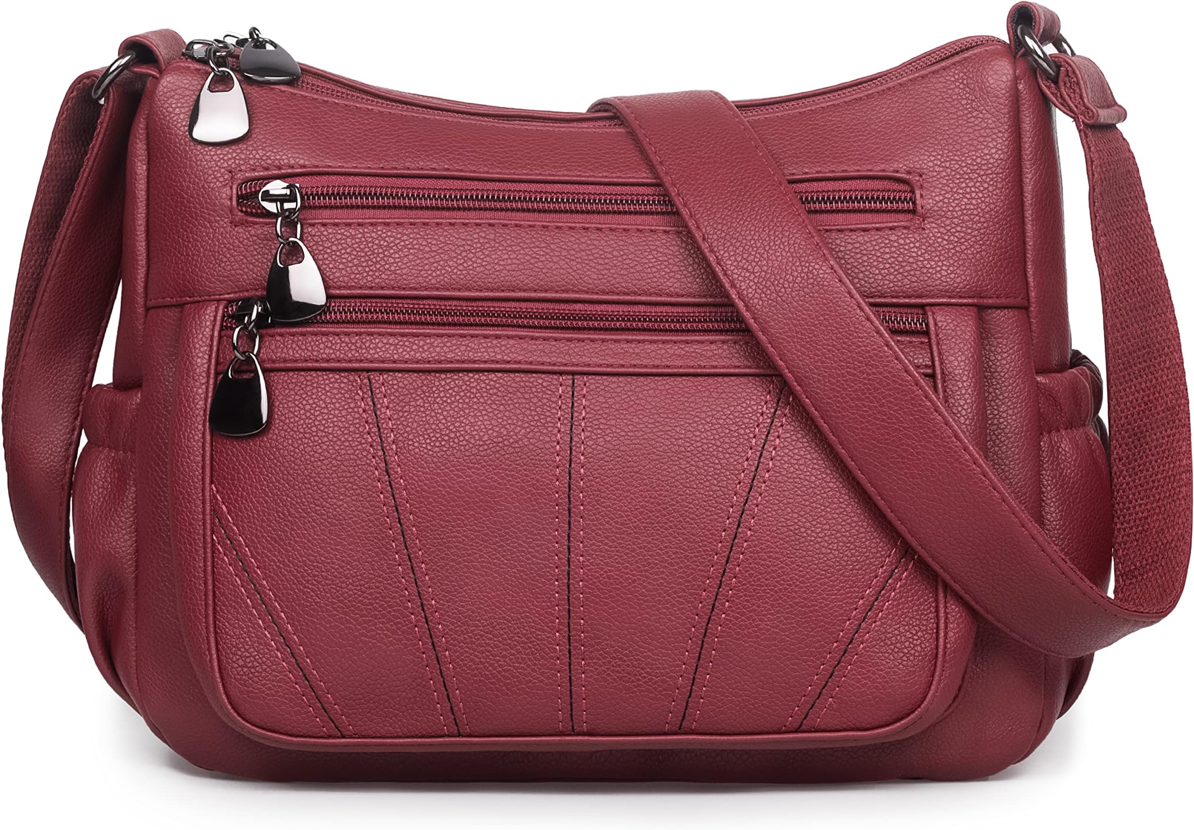 Crossbody Purse for Women Ladies Soft PU Leather Shoulder Bag Medium Roomy Handbag Fashion Tote Top Handle Satchel