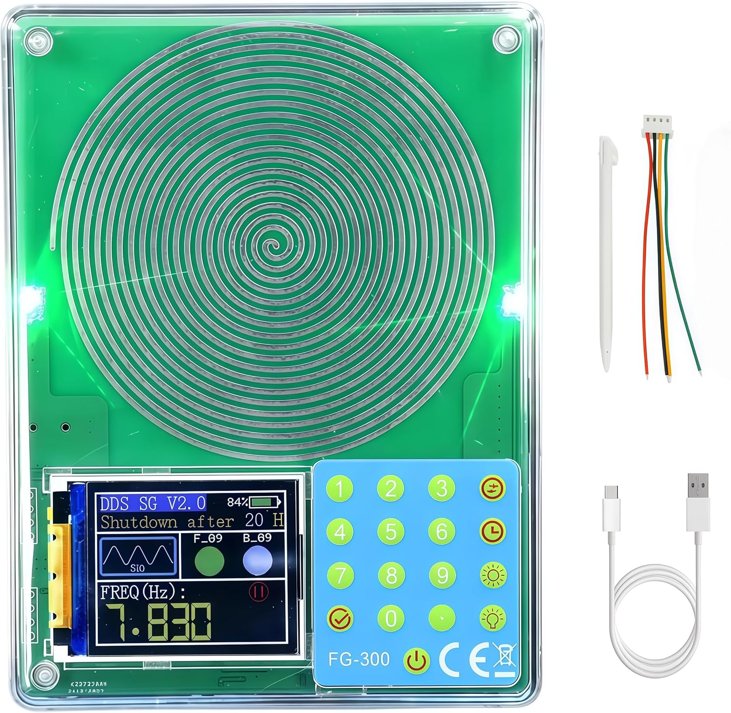 Function Signal Generator 7.83Hz Schumann Wave Earth’s electromagnetic Field Resonance 0.01Hz~200KHZ Adjustable Sine Wave Ultra-Low Frequency Pulse Generator,Sleep Aid Sound Frequency Machine